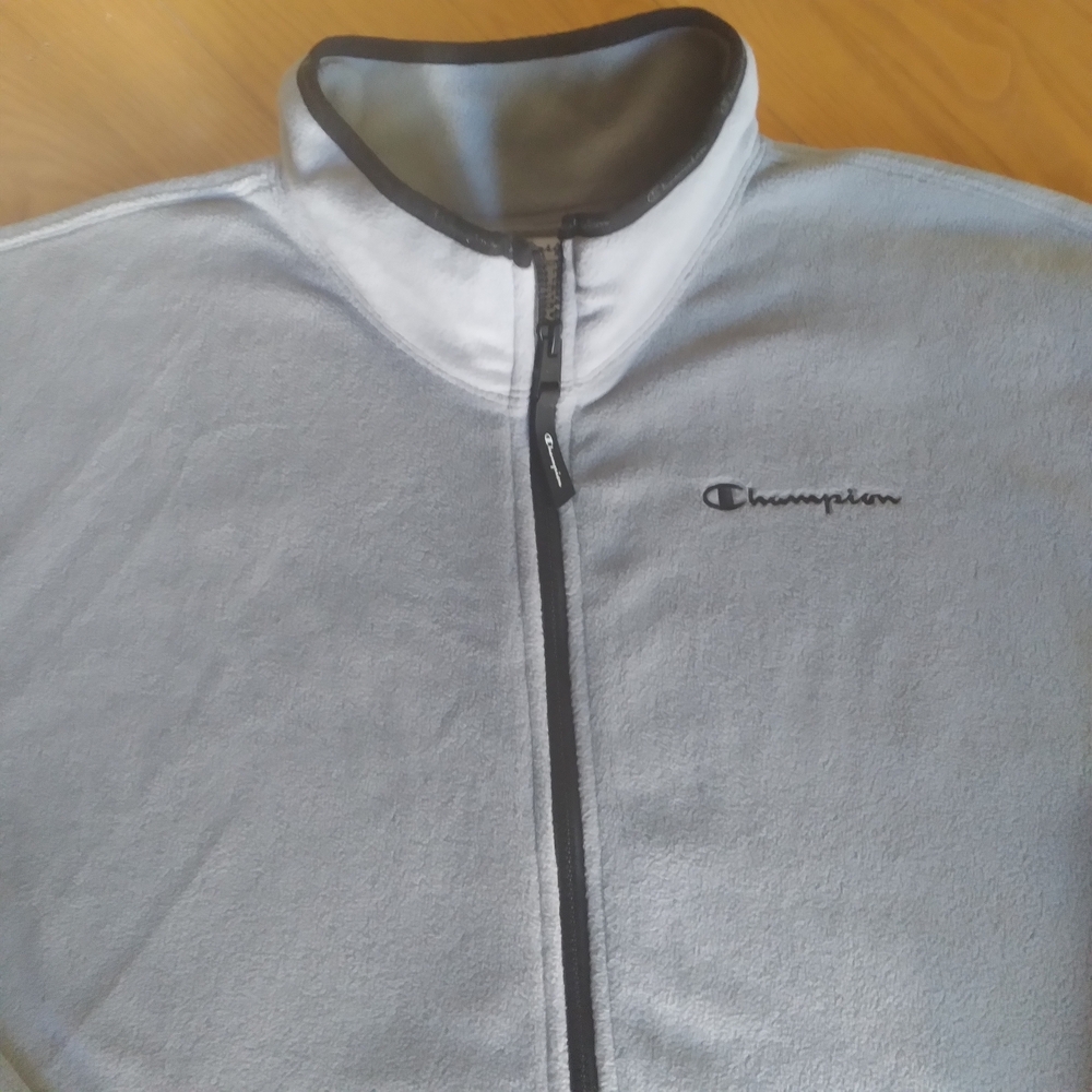 Champion Gray Full-Zip Cozy Fleece‎ Jacket